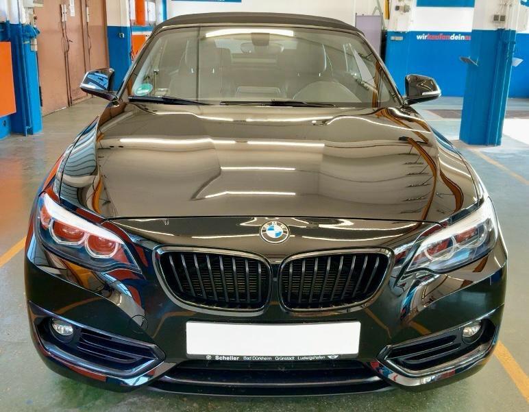 BMW 218i Cabrio Sportline – 136CV – NAVY PRO – PELLE NAPPA – TAGLIANDATA