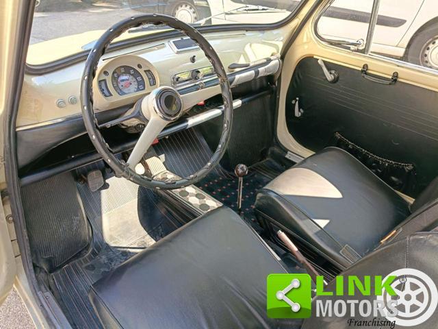 FIAT 600 D FANALONA LIBRETTO E TARGHE ORIGINALI