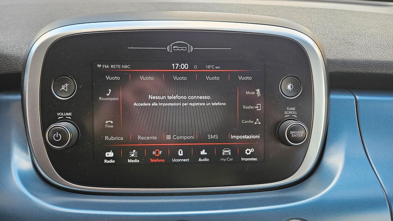 Fiat 500X 1.3 mjt Mirror 4x2 95cv CAM-U-CONNECT-NEOPATENTATI