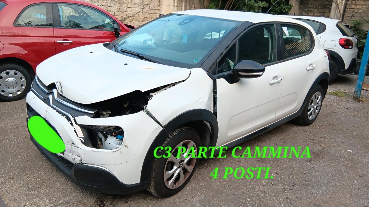 Citroen C3 incidentata sinistrata mondialcars 4 posti
