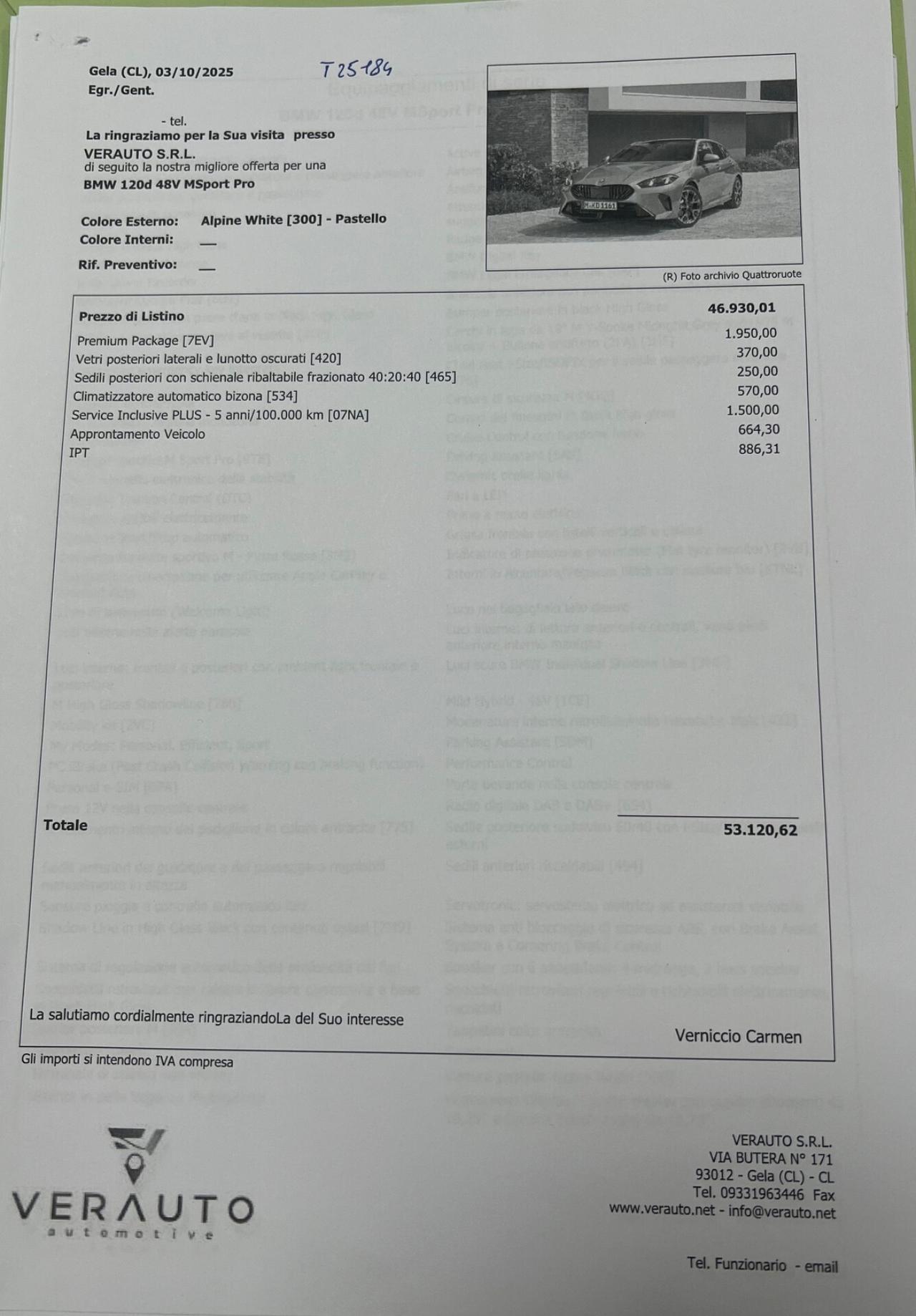 Bmw 120d MSport Pro - SUPER OFFERTA T-STOCK