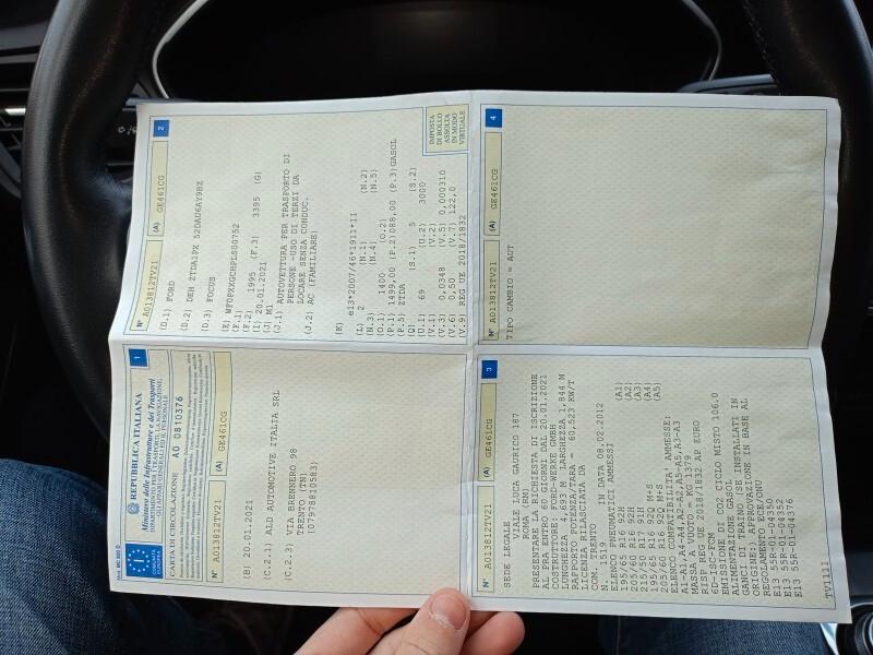 Ford Focus 1.5 EcoBlue 120 CV automatico SW Business Co-Pilot