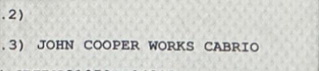 Mini COOPER S R57 CABRIO JOHN COOPER WORKS 211