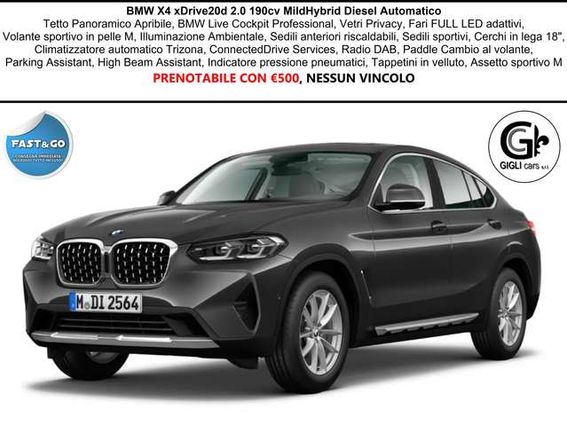 BMW X4 Tetto CockpitPro FullLED LuceAmbientale CarPlay