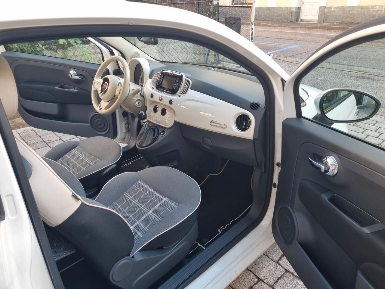 Fiat 500 1.2 Lounge 69cv anno2017 km71000 neopat