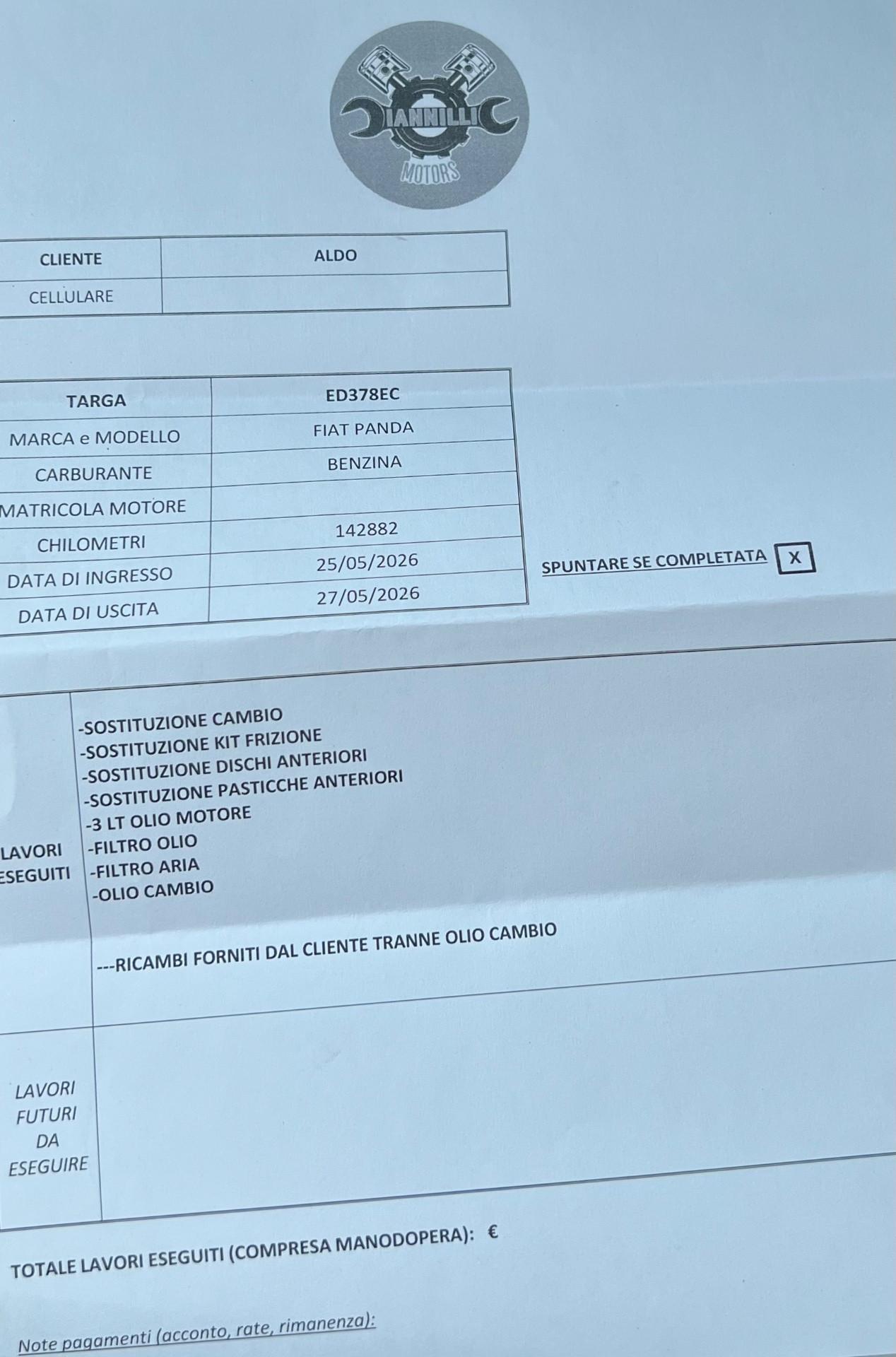 Fiat Panda 1.2 Distribuzione Frizione NuoviEuro 5