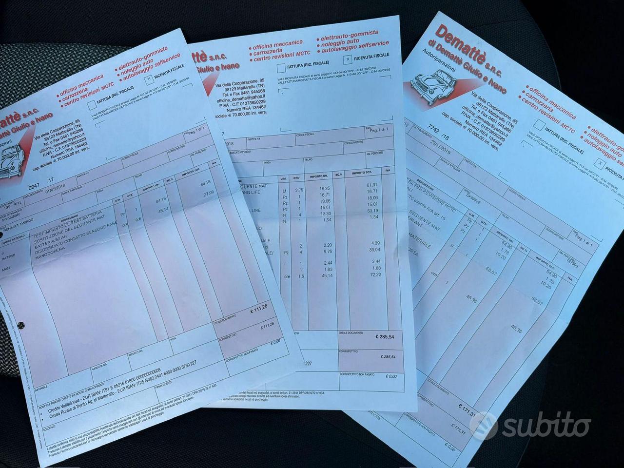 RENAULT TWINGO 1.2 BENZINA 8V CRONOLOGIA TAGLIANDI