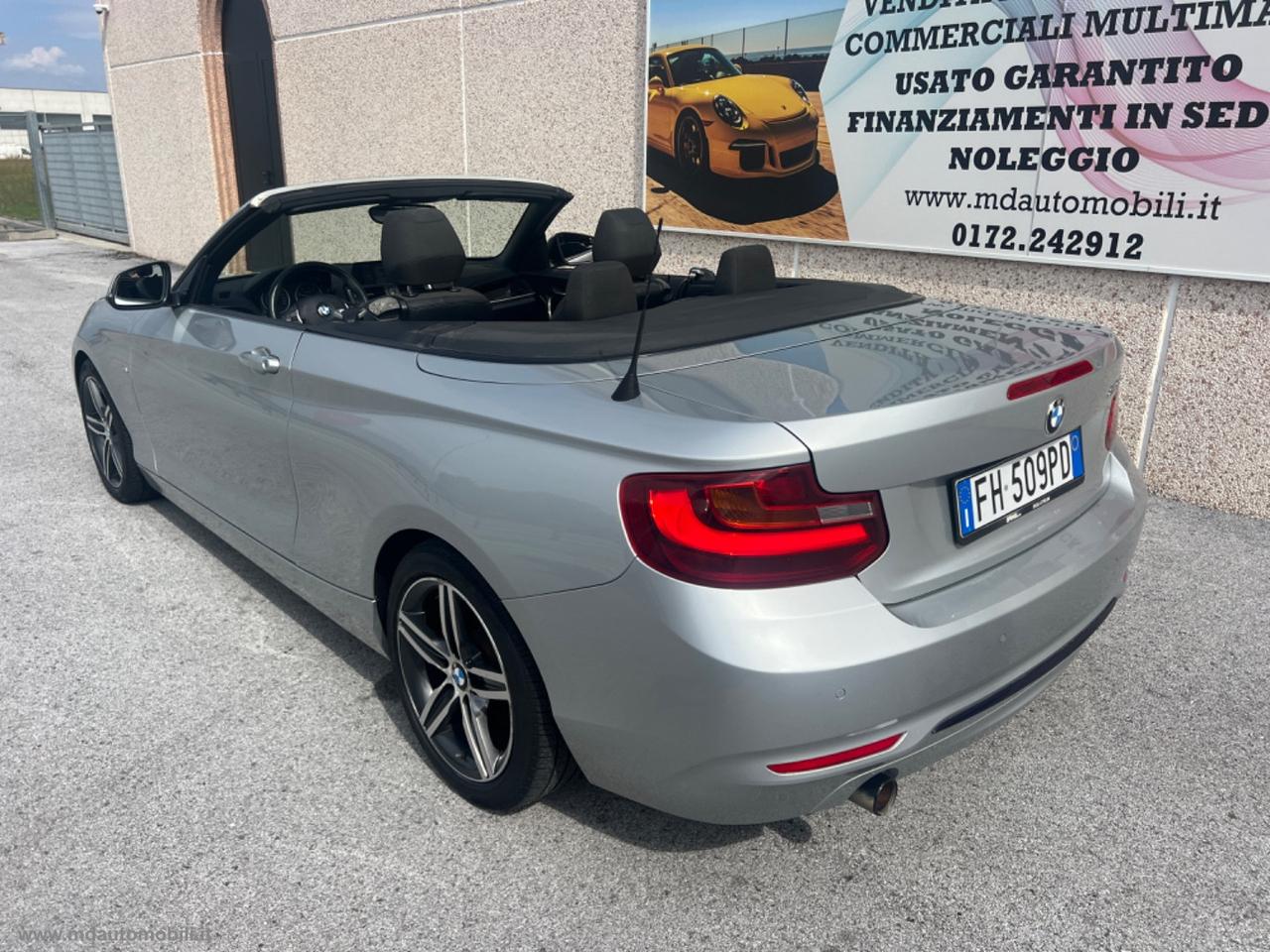 BMW 218d Cabrio Sport AUTOMATICO NAVI TAGLIANDI BMW