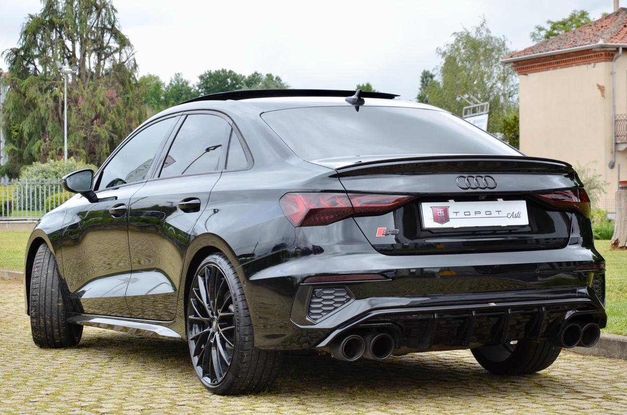 AUDI S3 SEDAN 2.0 TFSI SPORT ATTITUDE QUATTRO 310cv S-TRONIC, IVA SUL 100%, TETTO, SCARICO MILLTEK, BANG&OLUFSEN, TOTAL BLACK, 20″, PERMUTE