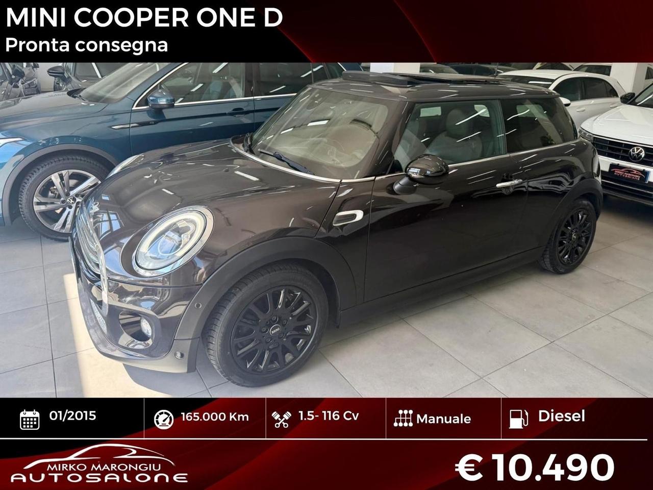 Mini COOPER One D 1.5 DIESEL TETTO finanziabile