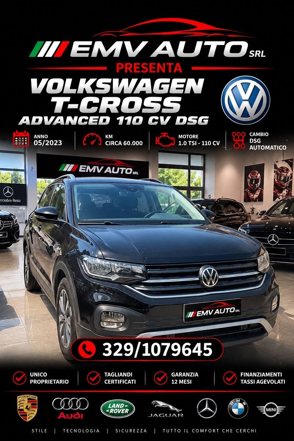 Volkswagen T-Cross 1.0 TSI 110 CV DSG Advanced