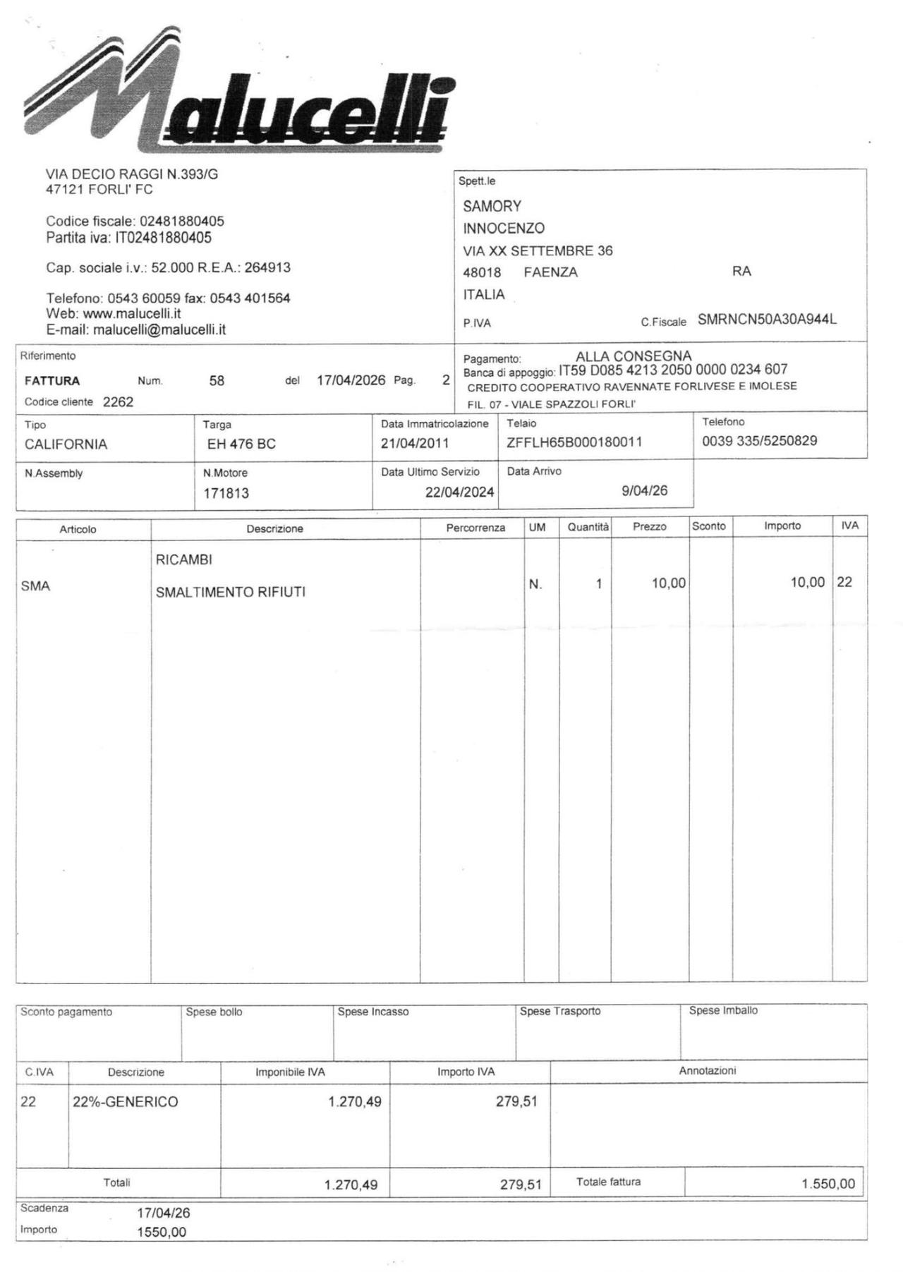 Ferrari California DCT- LEGGERE LA DESCRIZIONE !!