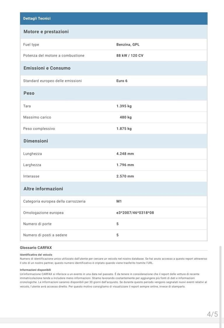 Fiat 500X 1.4 T-Jet 120 CV GPL Lounge