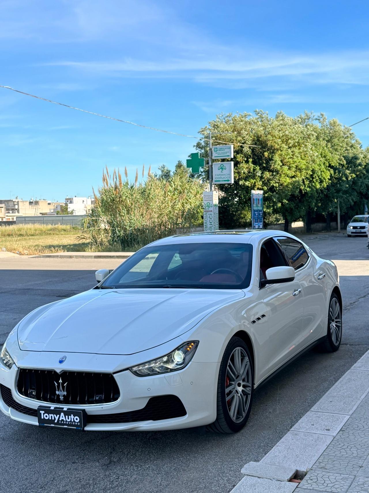 Maserati Ghibli 3.0 V6 bt S Q4 410cv auto E6 TETTO APRIBILE,TELECAMERA,PELLE CARTIER,NAVI,km certificati