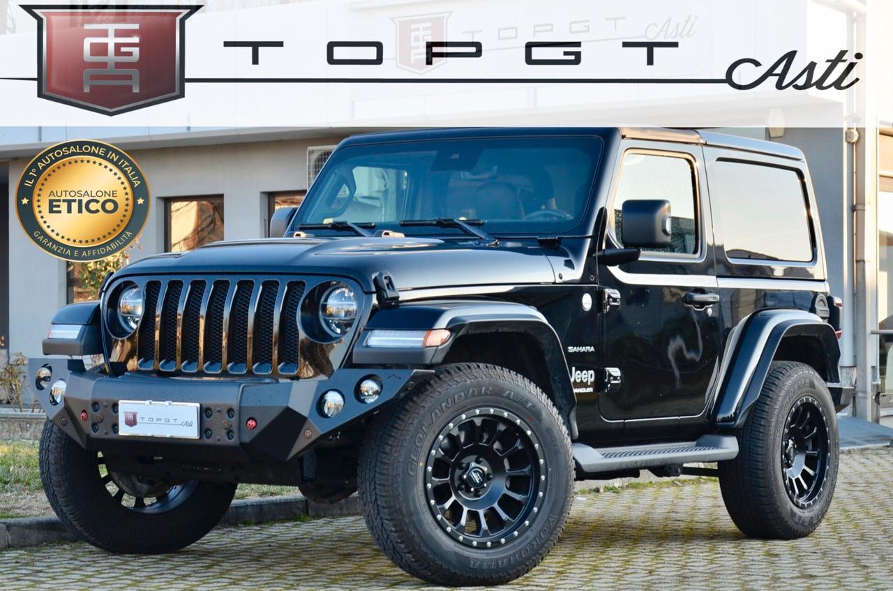 JEEP WRANGLER SAHARA 2.2 MJT 200cv AT8, UNICOPROPRIETARIO, SERVICE DIMOSTRABILI, UFF ITALIANA, SOFT TOP, PEDANE, HI-FI ALPINE, RETROCAMERA, PERMUTE