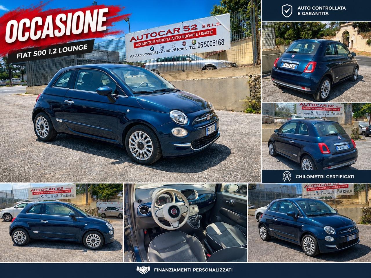 Fiat 500 1.2 Benzina, solo km. 74.000 PROMO SETTEMBRE