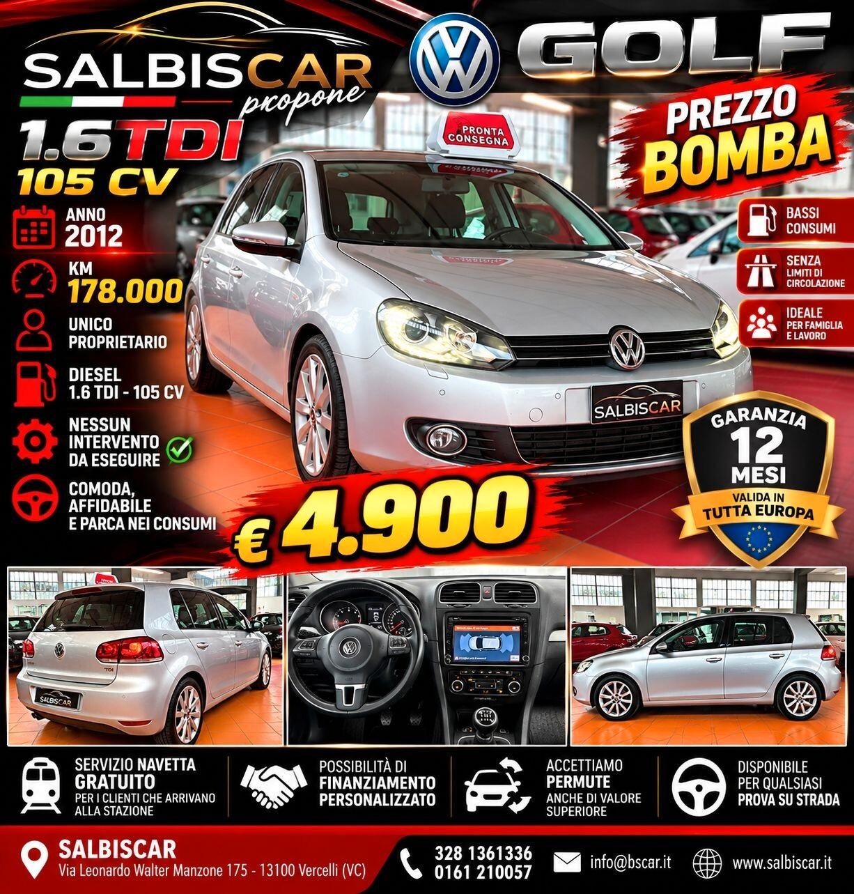 Volkswagen Golf 1.6 TDI DPF 5p. Comfortline