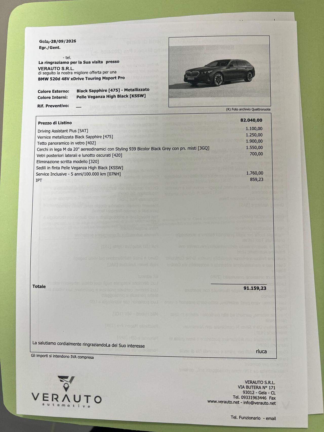 BMW 520d Touring 48V xdrive MSport Pro auto - SUPER OFFERTA T-STOCK