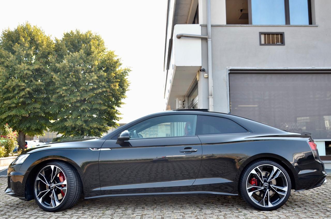 AUDI S5 COUPE 3.0 TDI MHEV QUATTRO 347cv TIPTRONIC, UFF ITALIANA, SERVICE AUDI, TETTO, MATRIX, BLACK PACK, INSERTI IN CARBONIO, 20", PERMUTE