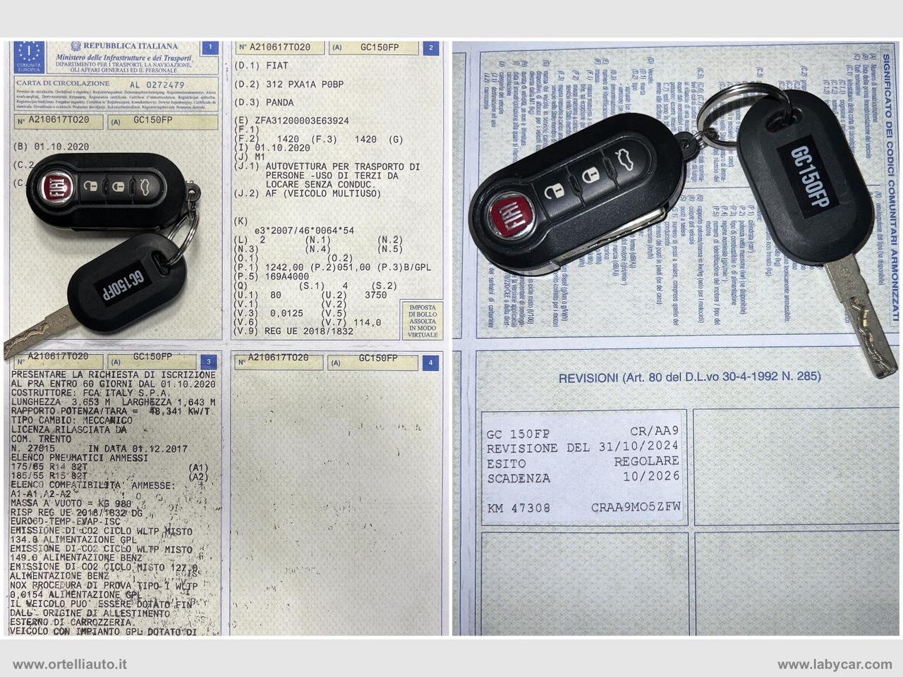 FIAT Panda 1.2 EasyPower Easy IVA DEDUCIBILE