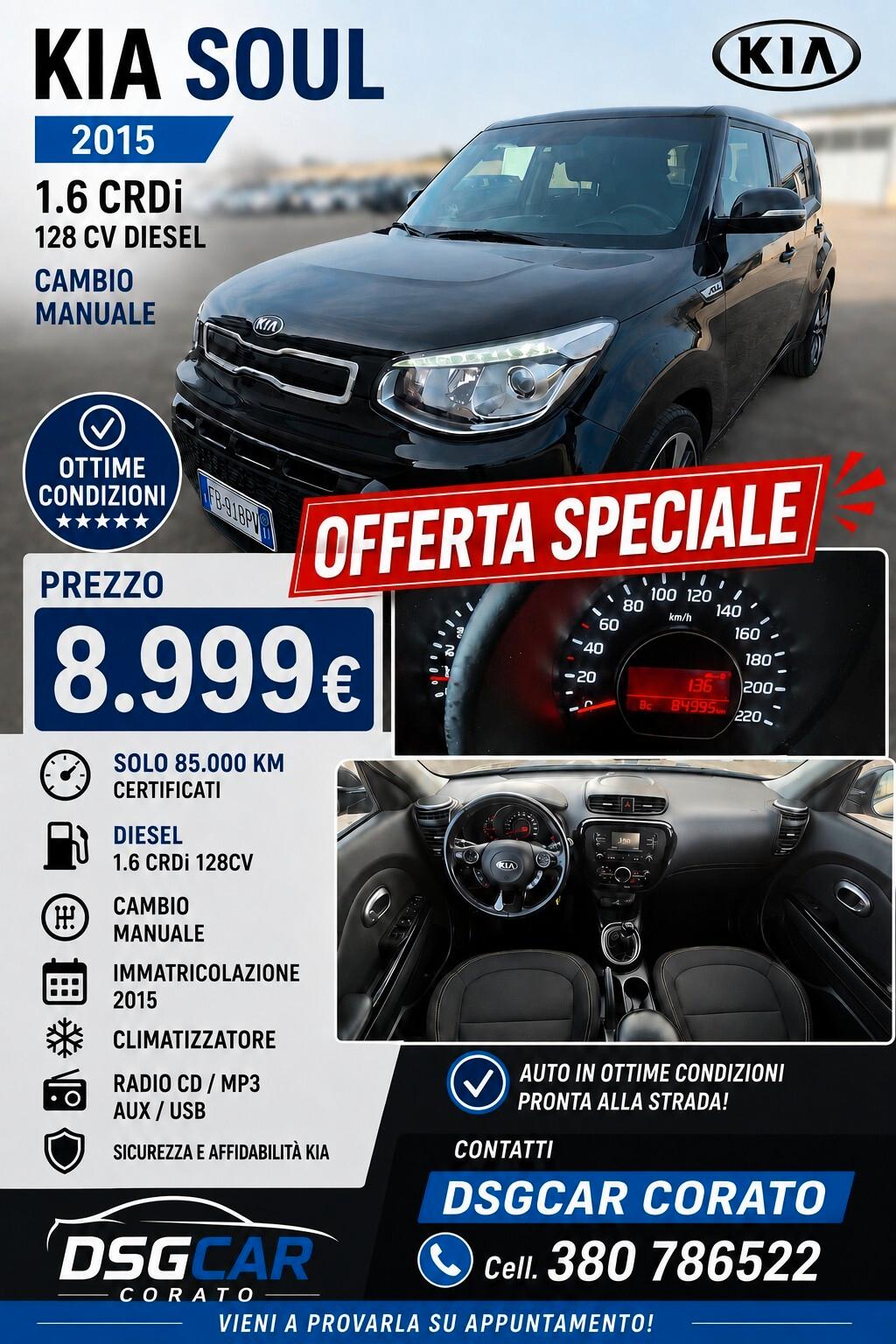 Kia Soul 1.6 CRDi 128cv solo 85mila km