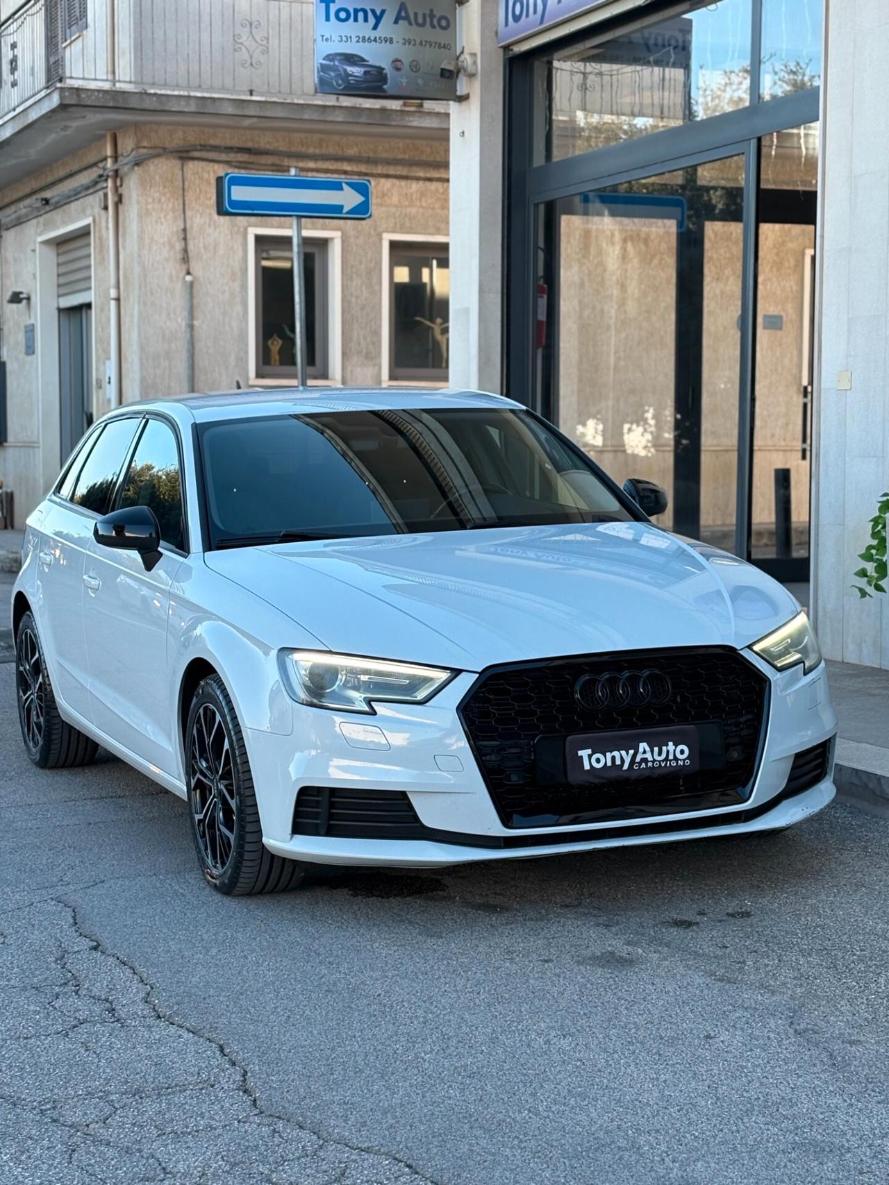Audi A3 Sportback 30 1.6 tdi Sport 116cv s-tronic NAVI,FULL LED,ANDROID AUTO,SENS.PARCHEGGIO,BLUETOOTH,BLOCK