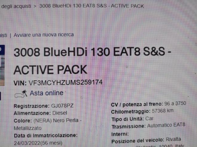 PEUGEOT 3008 BlueHDi 130CV Active Pack AUTOCARRO 5p