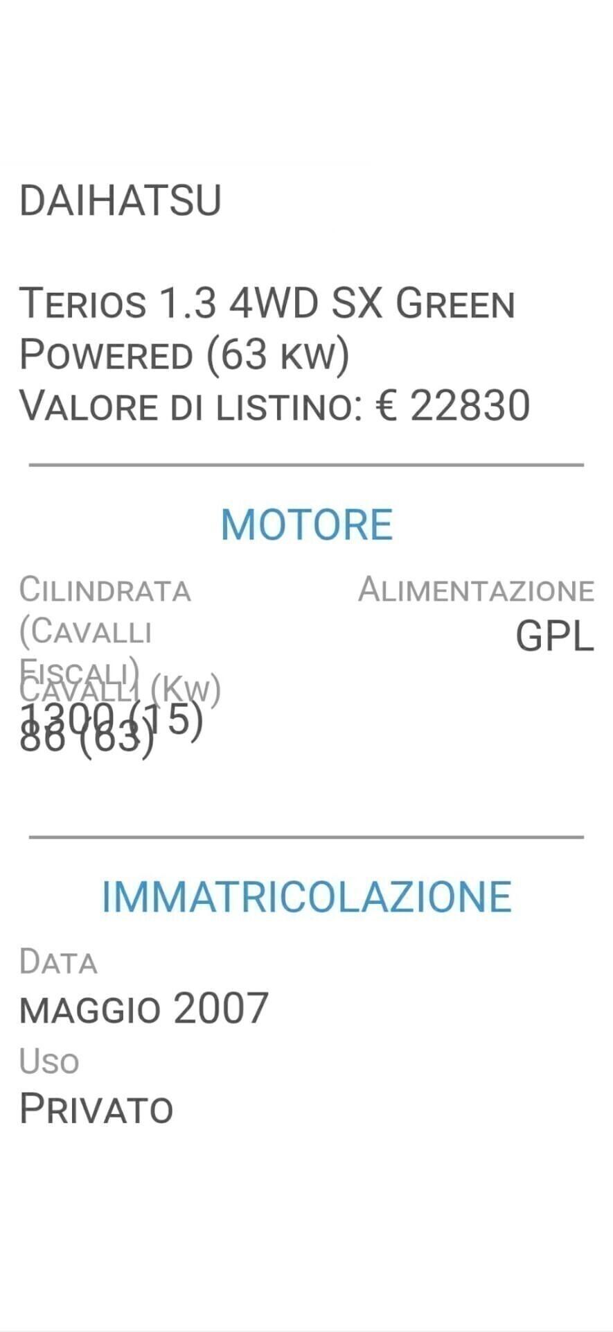 Daihatsu Terios 1300-4X4 GPL-UNICA PROP-3 REVISION