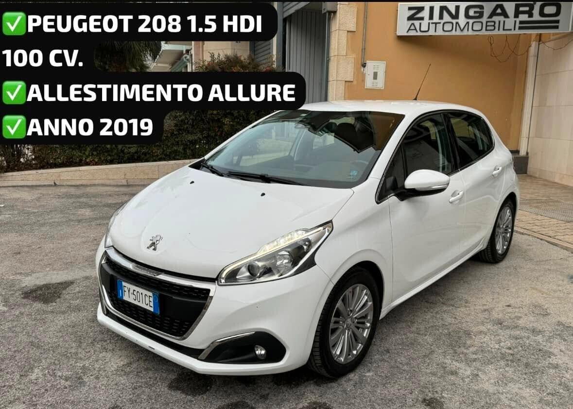 PEUGEOT 208 1.5 HDI 100 CV. ALLURE NAVI RETROC. CERCHI