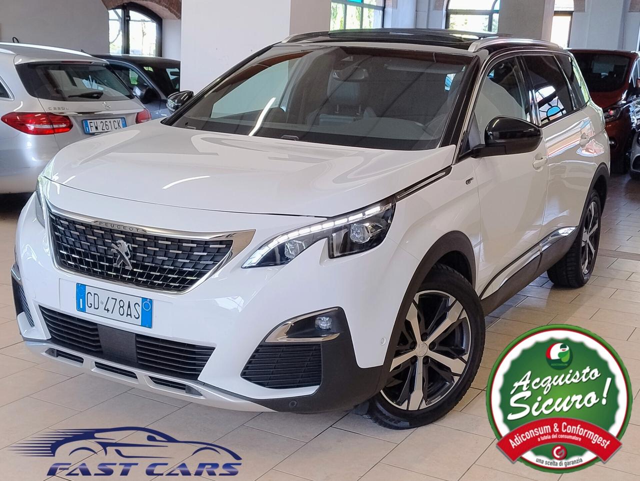 Peugeot 5008 2.0 bluehdi GT 180cv #TETTO #LED #PACK LUCI #7 POSTI
