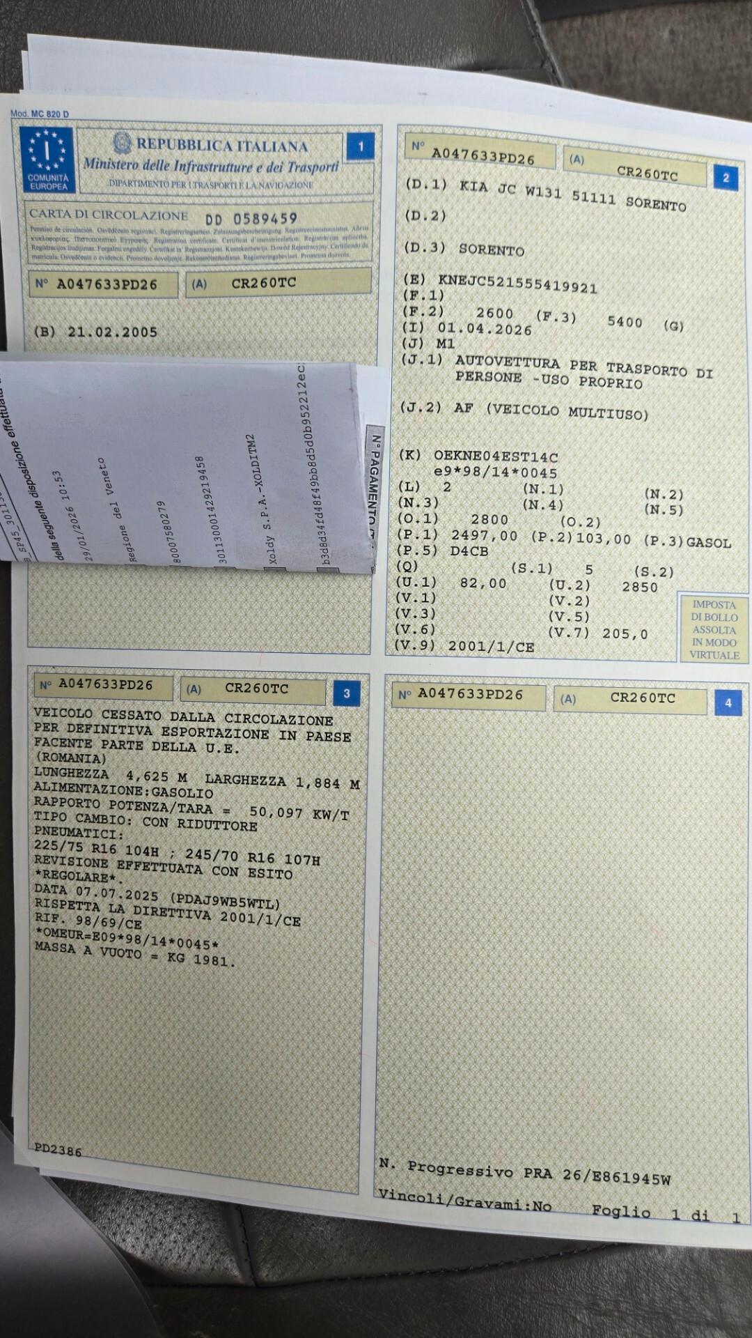 Kia Sorento 2.5 16V CRDI 4WD Active Class