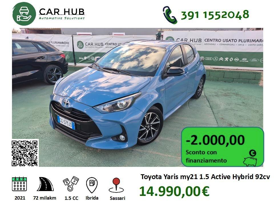 Toyota Yaris 1.5 Hybrid 5 porte Style 92cv