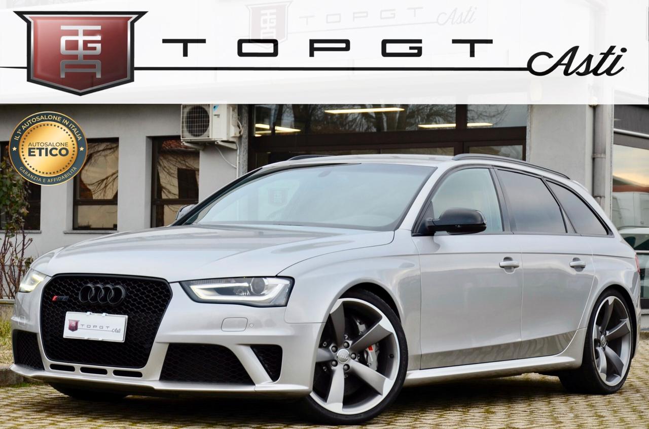 AUDI RS4 AVANT 4.2 V8 QUATTRO 450cv S-TRONIC, CRONOLOGIA SERVICE COMPLETA, CARBOCERAMICA, SEDILI GUSCIO, DIFFERENZIALE SPORTIVO, DRC, SCARICO SPORTIVO, BANG & OLUFSEN, 20", PERMUTE