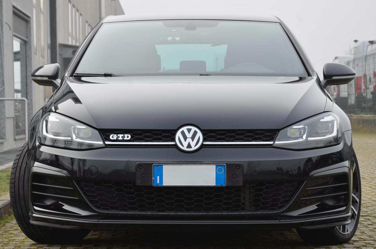 VOLKSWAGEN GOLF GTD 2.0 TDI 184cv DSG, UNICOPROPRIETARIO, EURO 6D, APPLE ANDROID, 18", PERMUTE