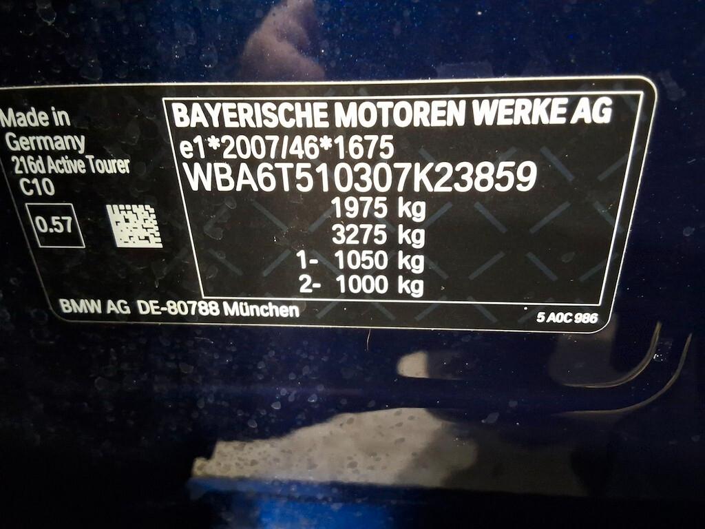 BMW 216D ACTIVE TOURER 116CV STEPTRONIC BUSINESS ADVANTAGE ( FARI LED - PELLE - CRUISE - NAVI - PDC )