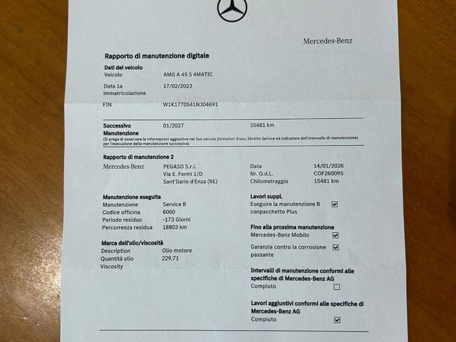 MERCEDES-BENZ A 45 S AMG A 45S AMG 4Matic+ Premium Plus