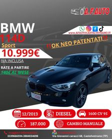 Bmw 114d 5p. Sport
