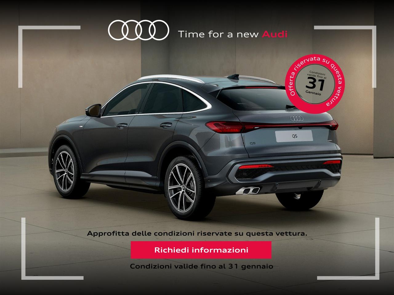 Audi Q5 sportback 2.0 tdi mhev+ s line edition quattro 204cv s-tronic