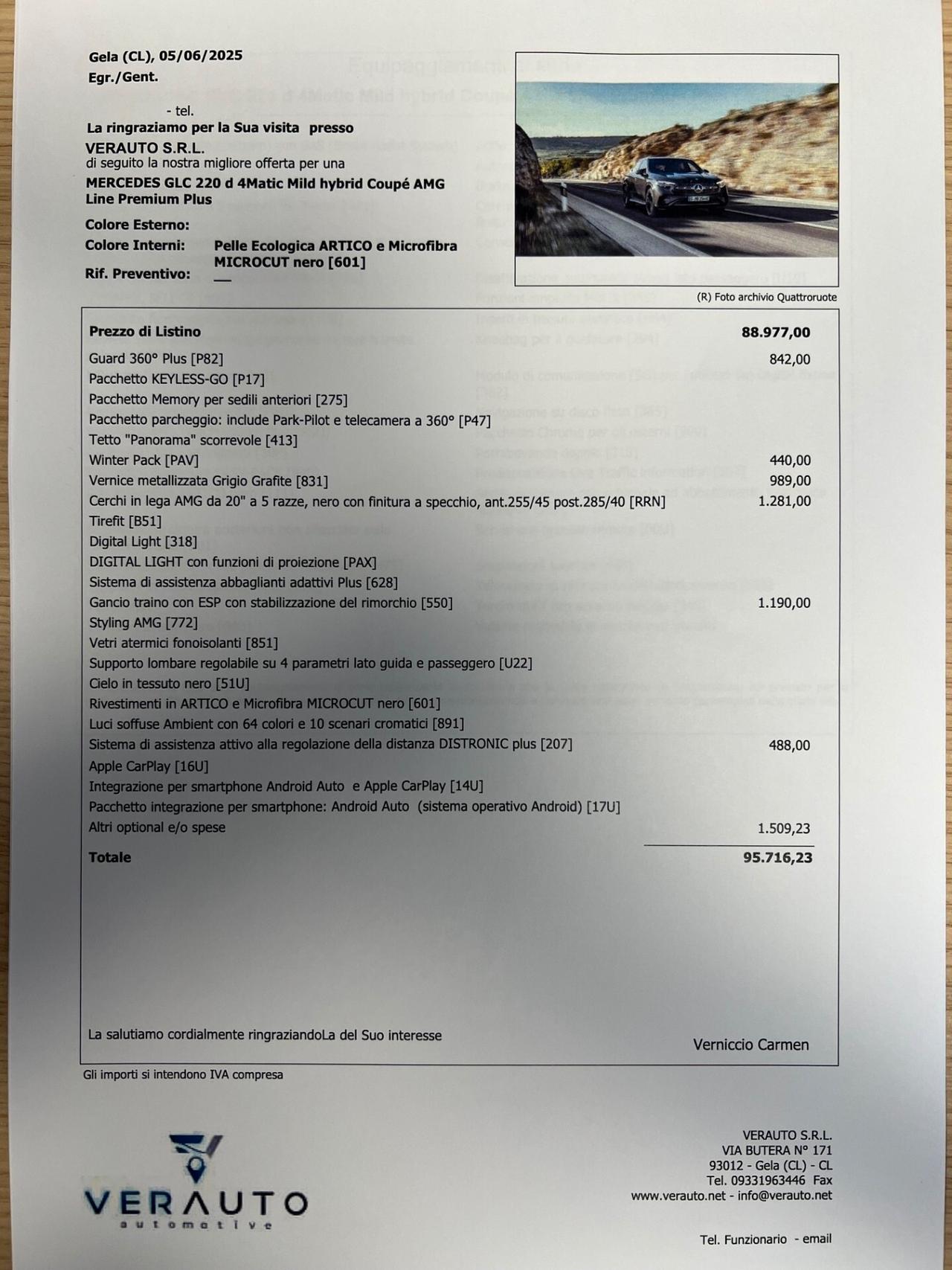 Mercedes-Benz GLC 220 Coupe Premium possibilità noleggio no scoring