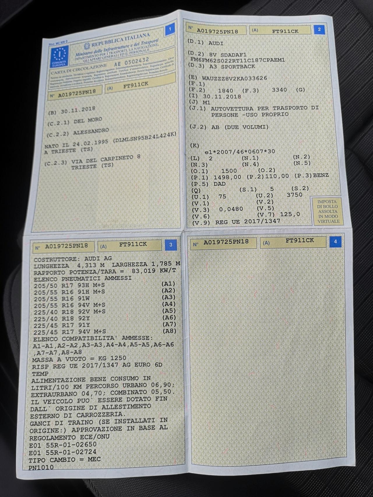 Audi A3 SPB 35 TFSI COD Business - 2018