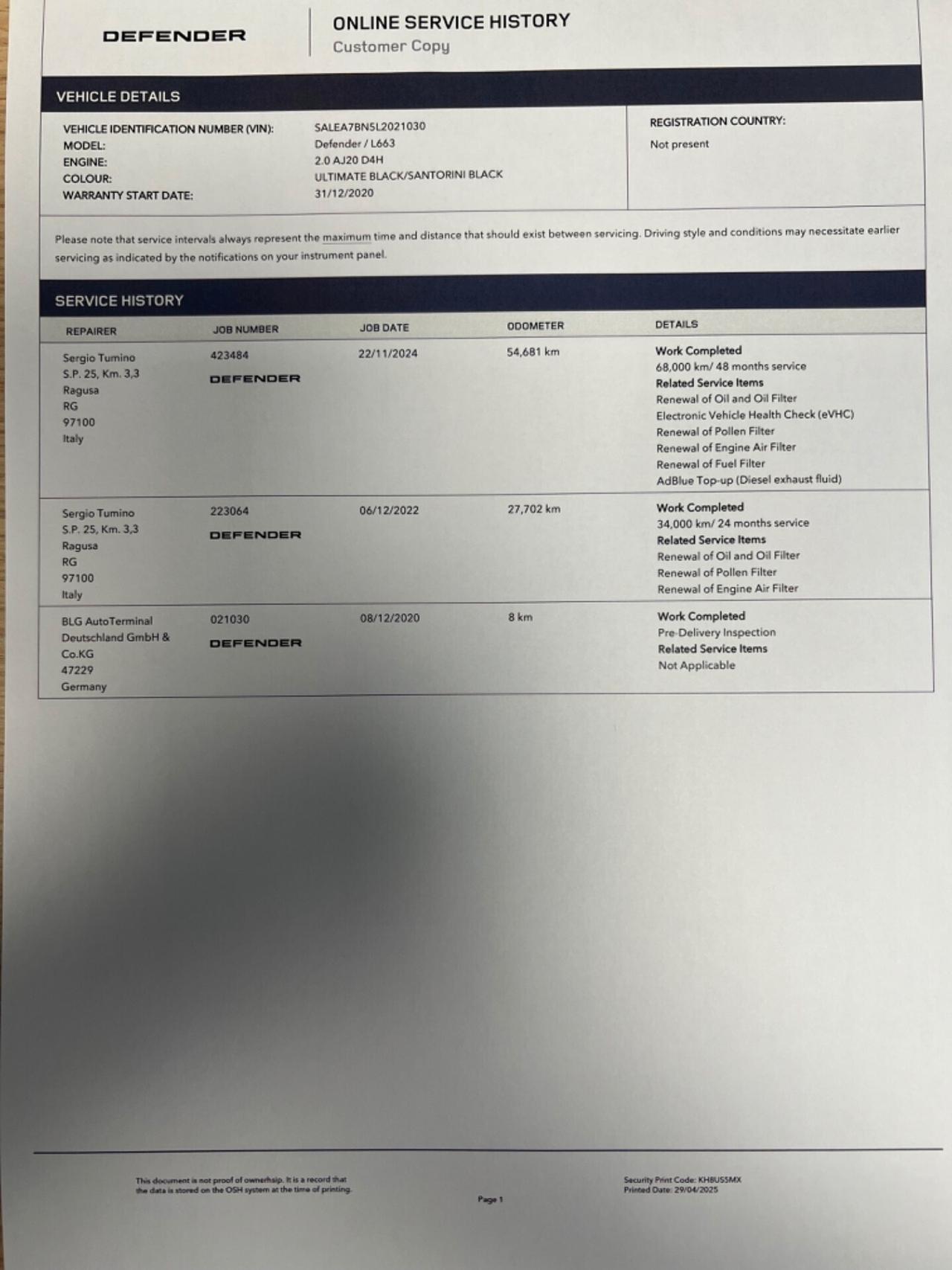 Land Rover Defender 110 HSE 240cv offerta T-Stock prezzo imperdibile