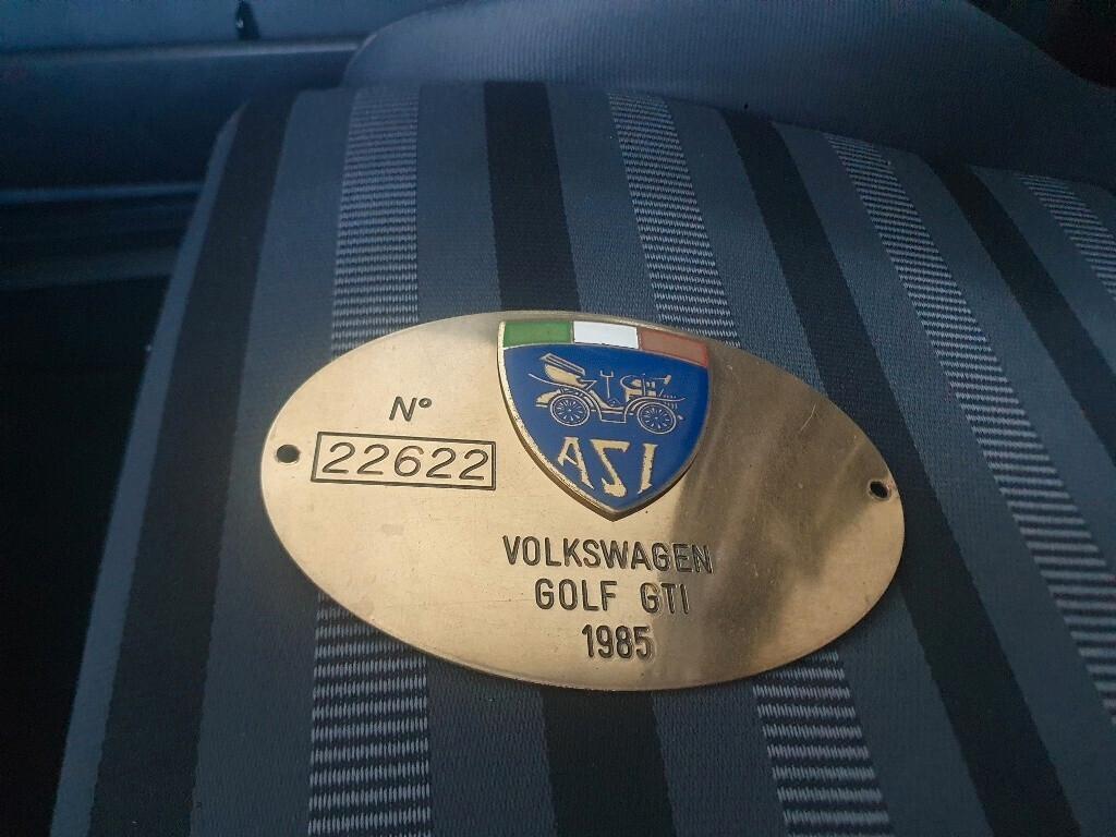 Volkswagen Golf GTI 1800 unico proprietario ASI targa oro