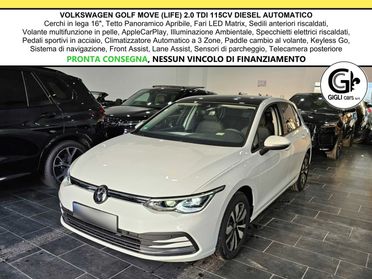 Volkswagen Golf TDI MOVE LIFE C.16 Tetto Nav Led Matrix Clima3Zone