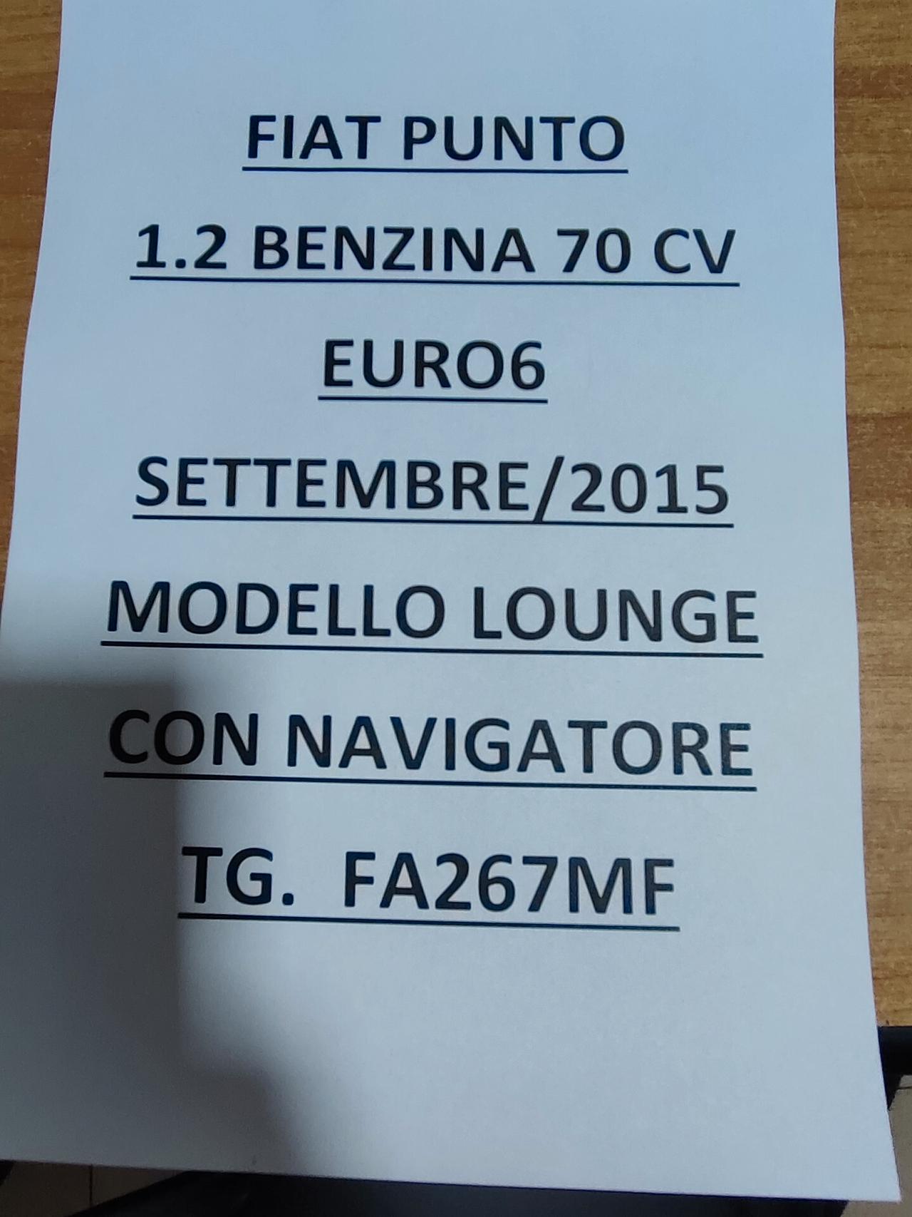 Fiat Punto 1.2 BENZINA Young NAVIGATORE