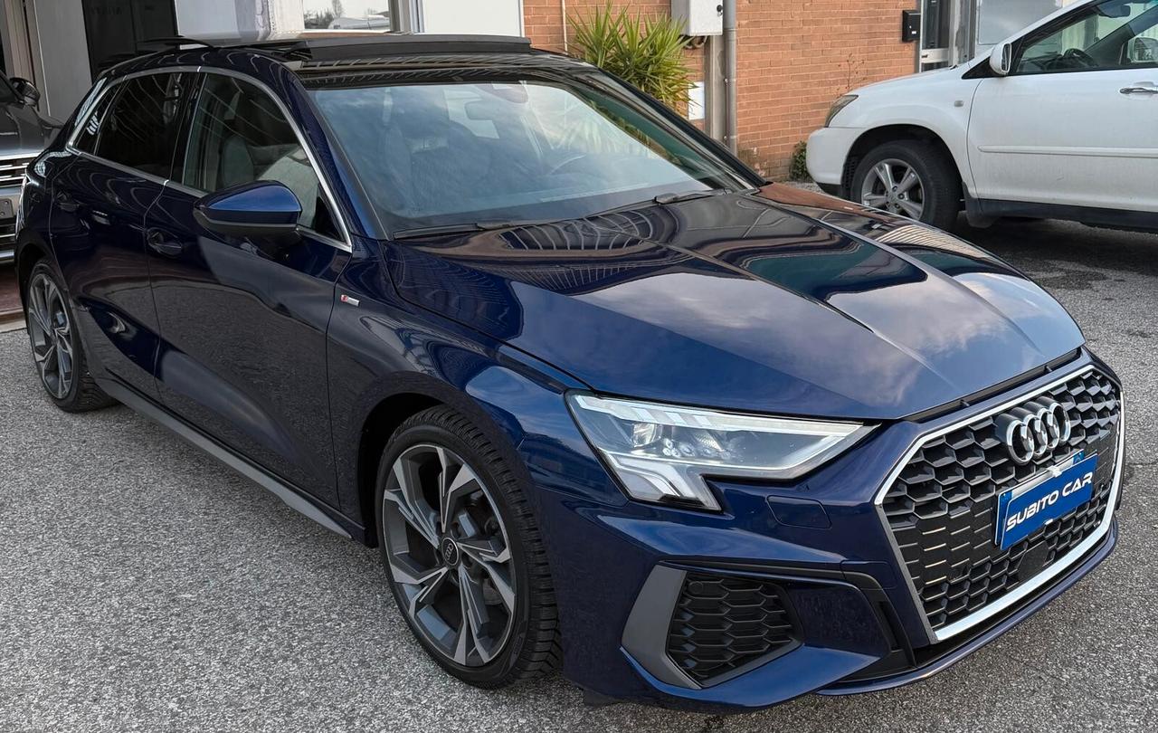 Audi A3 SPB 35 TDI S tronic line edition TETTO APRIBILE INTERNI PELLE E ALCANTARA S-LINE