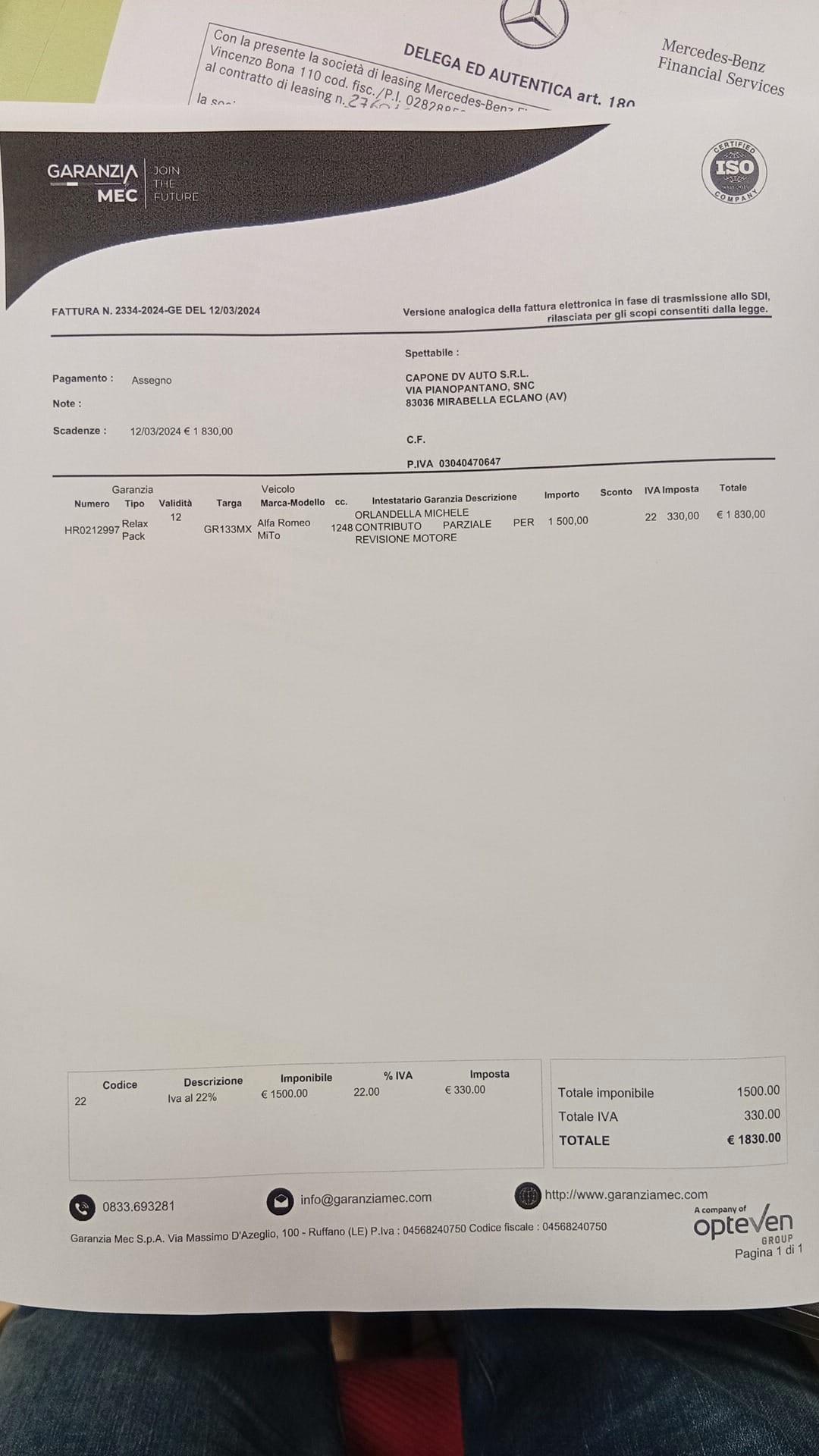 Alfa Romeo MiTo 1.3cc diesel 12 mesi garanzia-2011