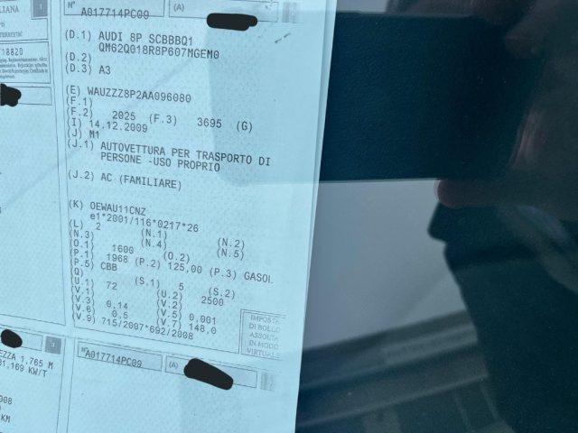 AUDI A3 SPB 2.0 TDI 170 CV S-Line quattro Ambition