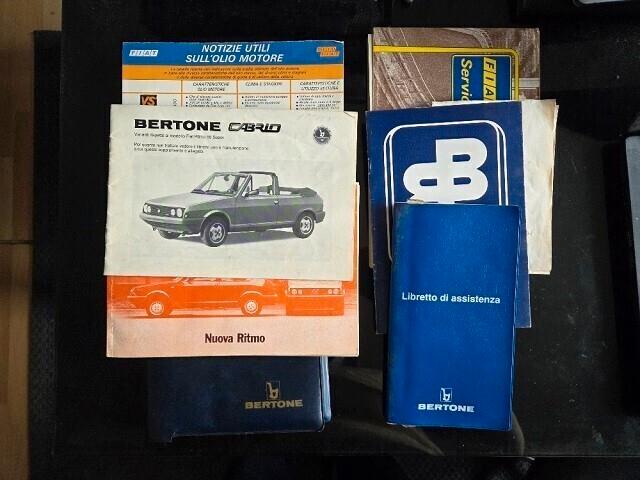 FIAT BERTONE RITMO CABRIOLET 85s PALINURO - SERVICE BOOK -