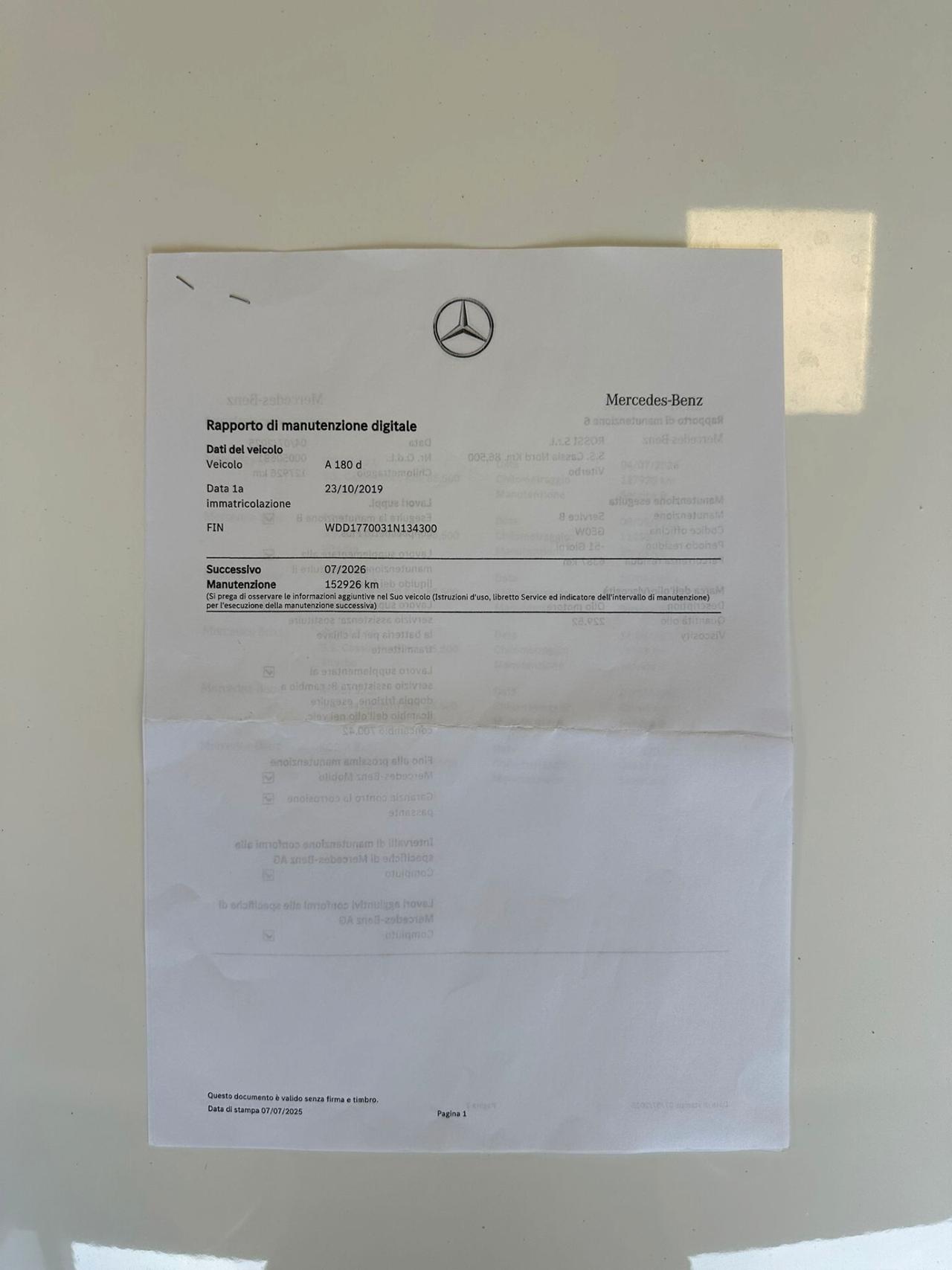 Mercedes-Benz A 180 d Automatic Premium AMG 10/2019 UNIPRO *TETTO*