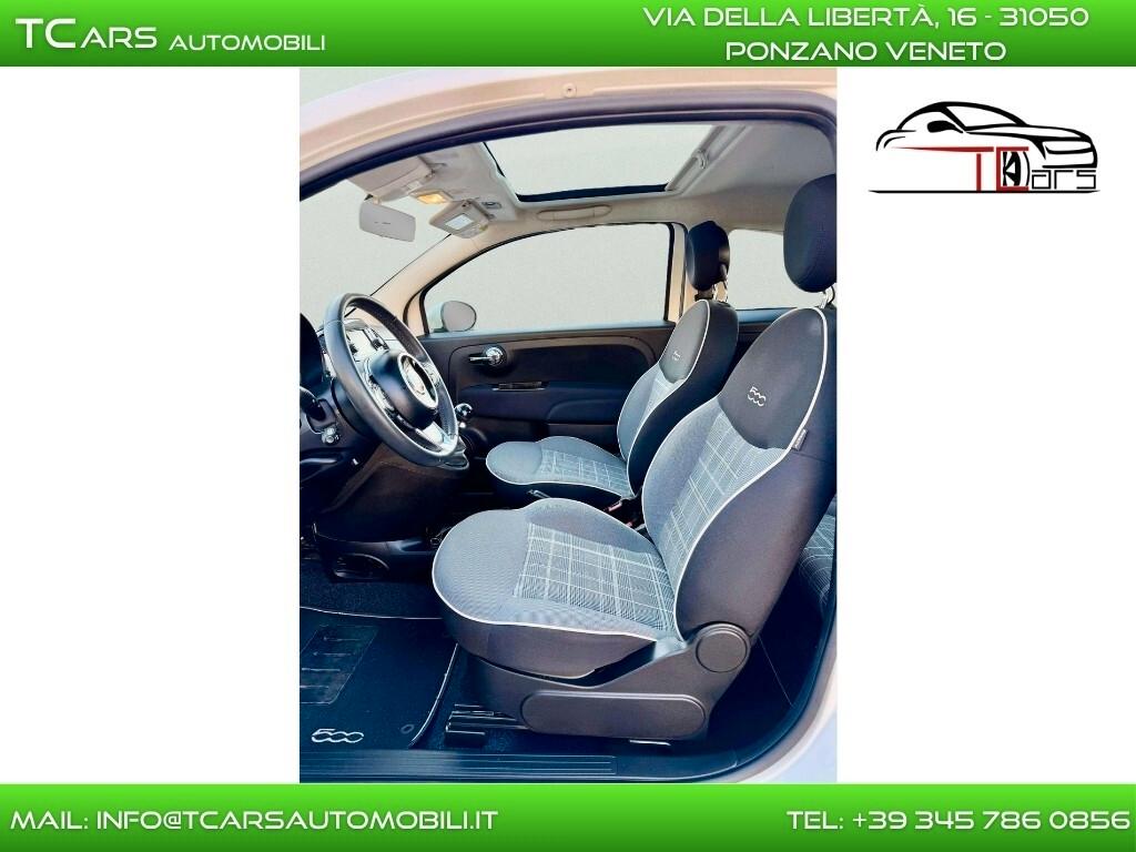 FIAT 500 1.2 BENZINA - TETTO PANORAMICO - NEOPAT.